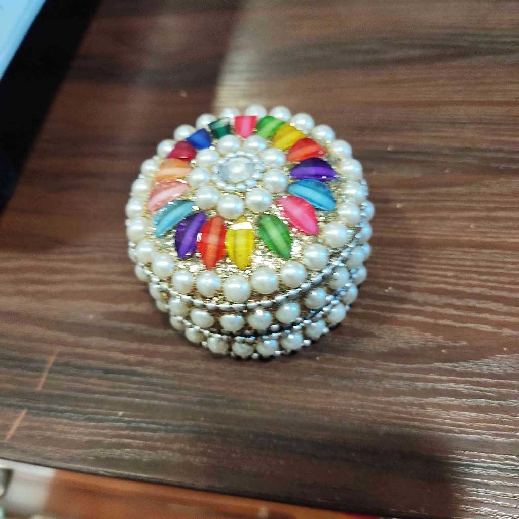 Pearl Multi Colour Kumkum Box