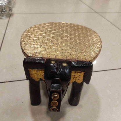 Elephant Stool Brass 6