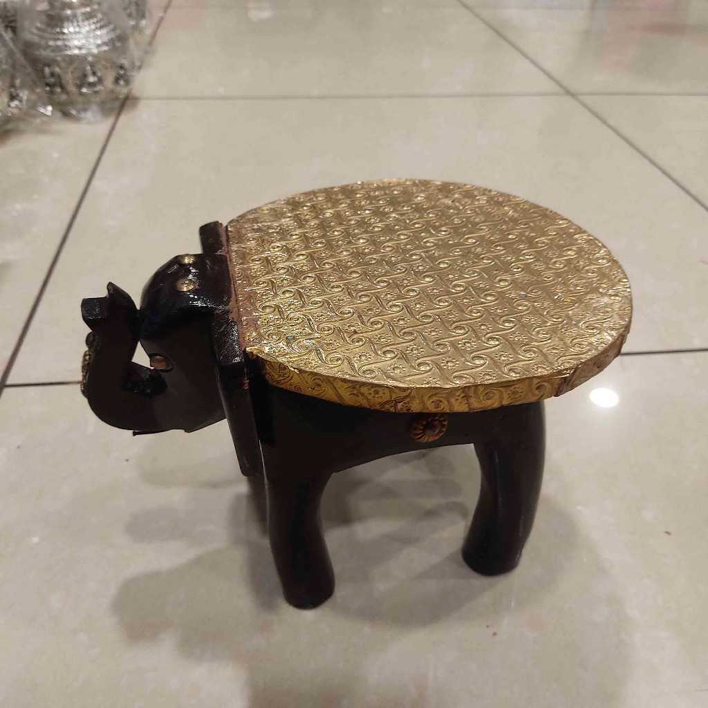 Elephant Stool Brass 6