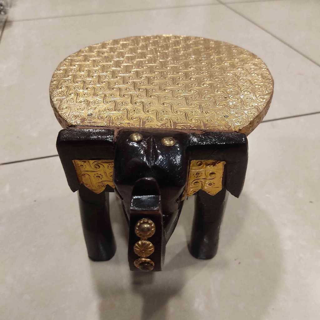 Elephant Stool Brass 6