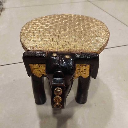 Elephant Stool Brass 6