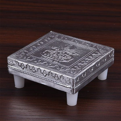 Pooja Chowki Silver 4X4