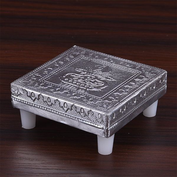 Pooja Chowki Silver 4X4