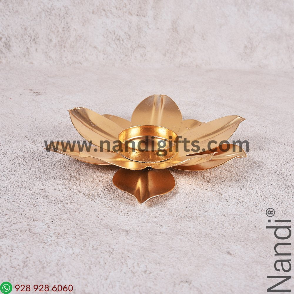 Metal Flower Candle Holder