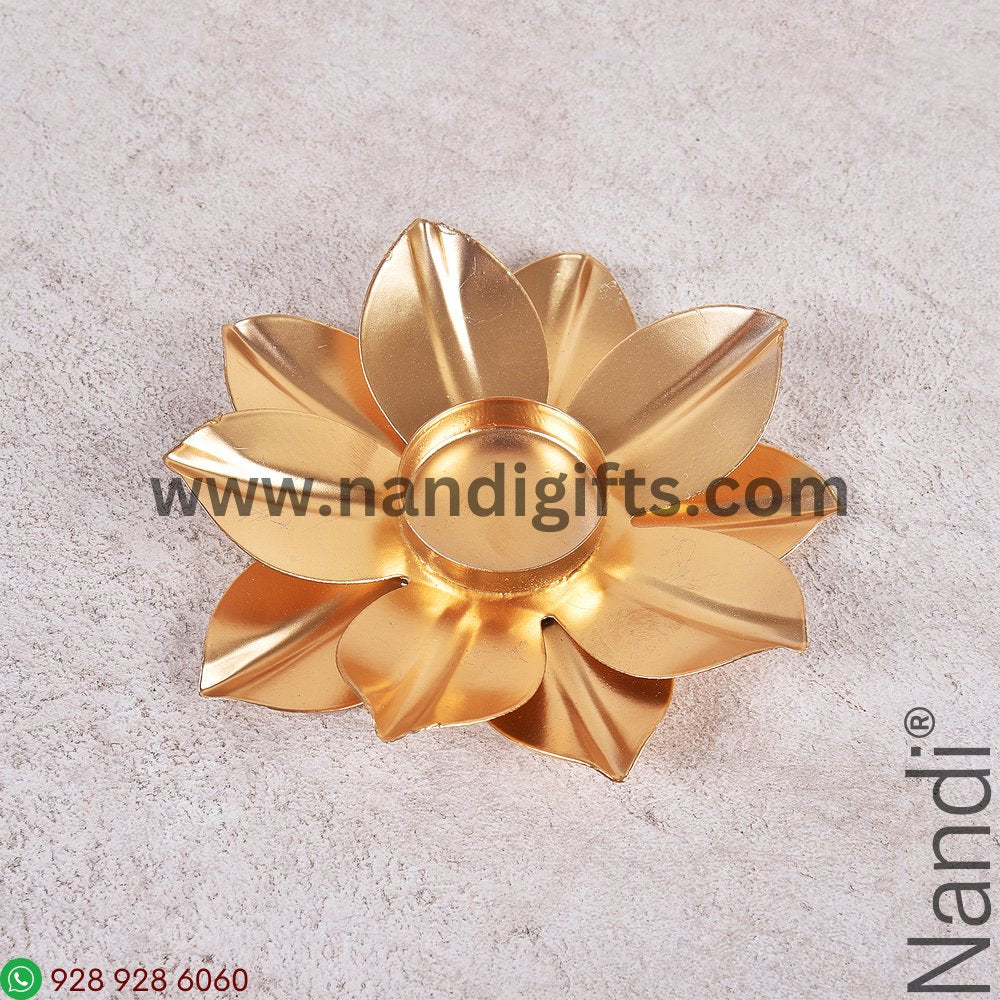 Metal Flower Candle Holder