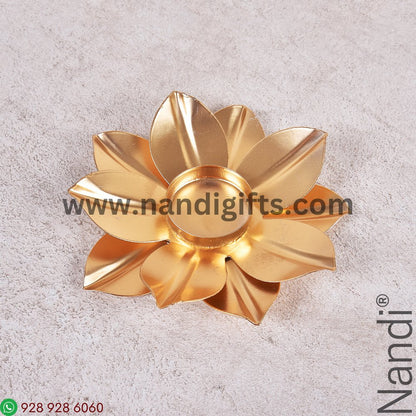 Metal Flower Candle Holder