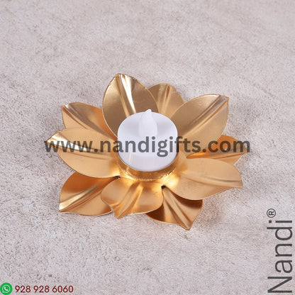 Metal Flower Candle Holder