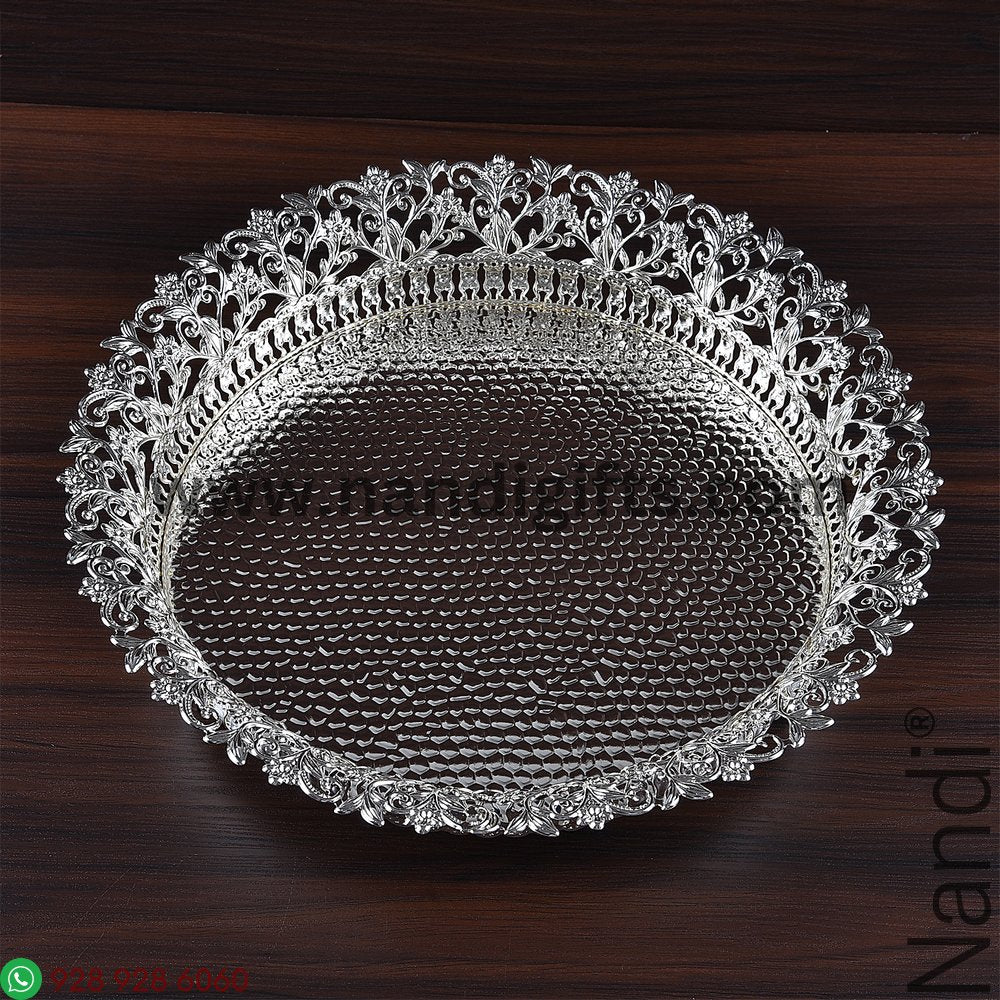 Imported GS Round Flower Cut Plate 12 Inch