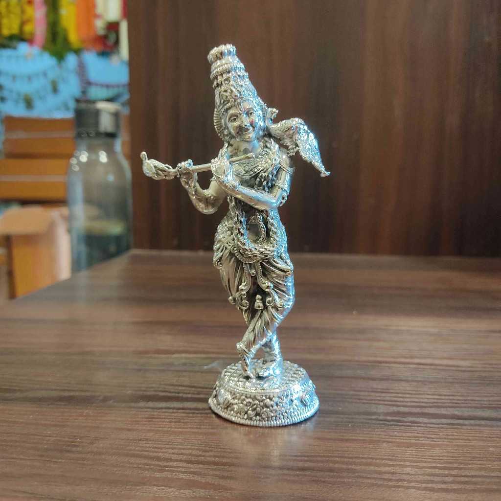 GS Antiq Flute Krishna Idol Small