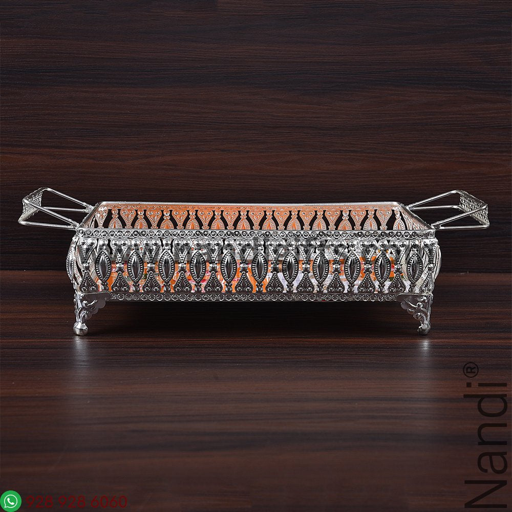 GS Pichwai Cow Tray Rectangular Assorted 9X5