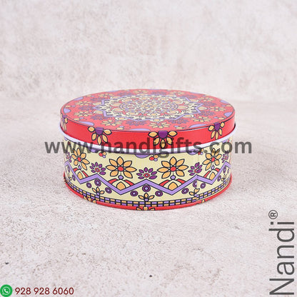 Decorative Tin Boxes Round Assorted 12 pc Pack