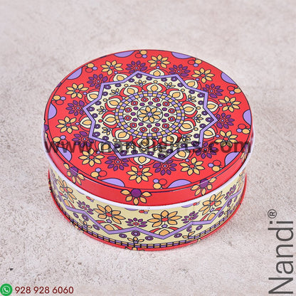Decorative Tin Boxes Round Assorted 12 pc Pack