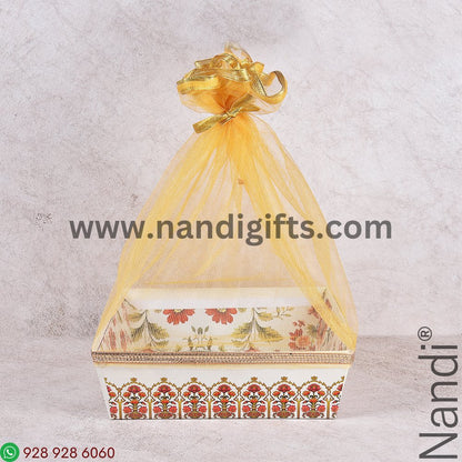 Square Hamper 10X10 Assorted Prints