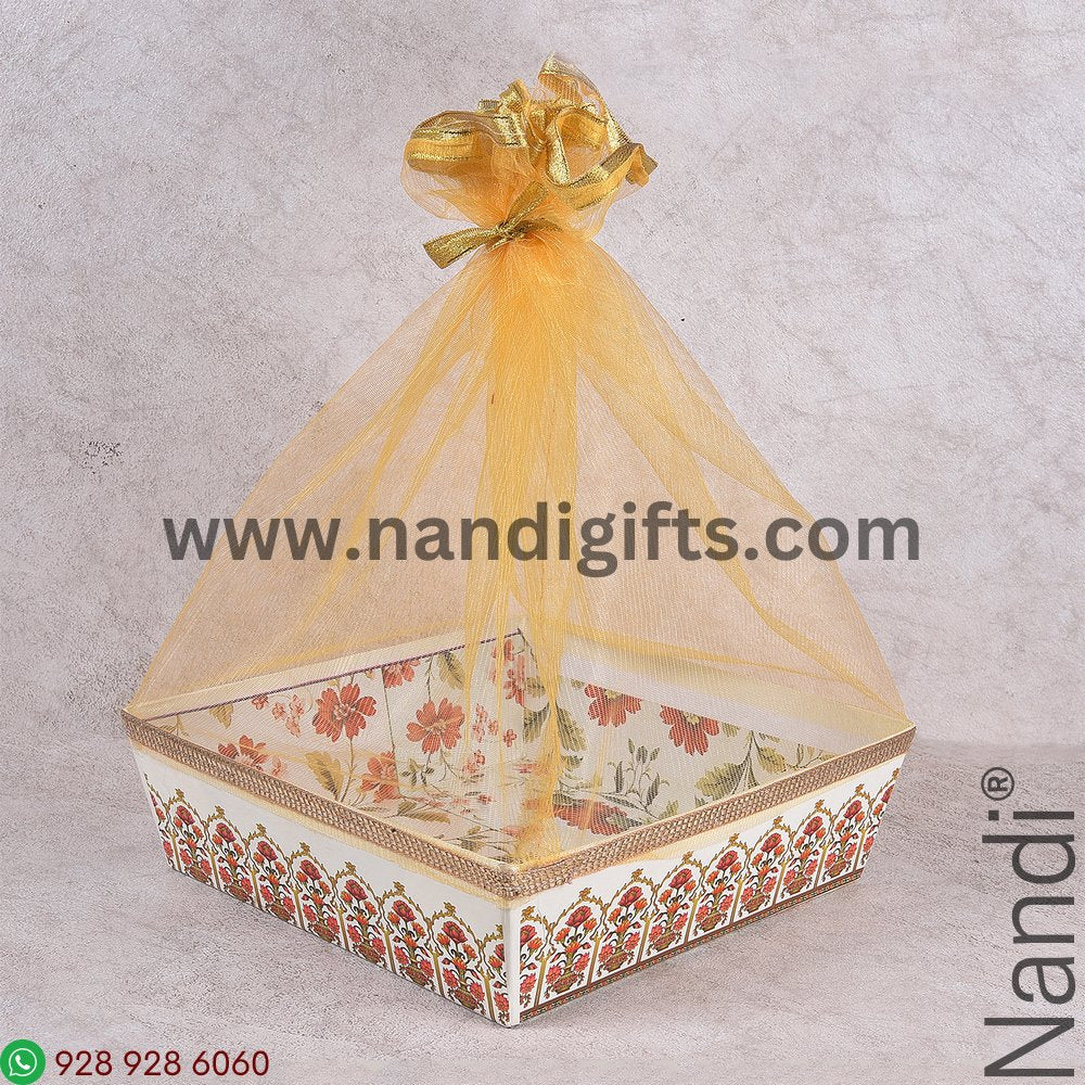 Square Hamper 10X10 Assorted Prints