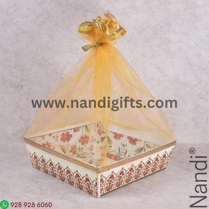 Square Hamper 10X10 Assorted Prints