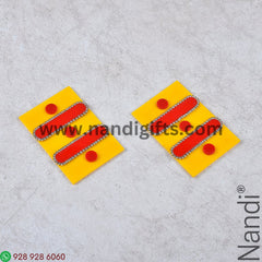 Acrylic Haldi Kumkum Door Sticker Pair Small