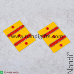 Acrylic Haldi Kumkum Door Sticker Pair Big