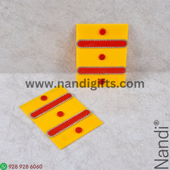 Acrylic Haldi Kumkum Door Sticker Pair Big