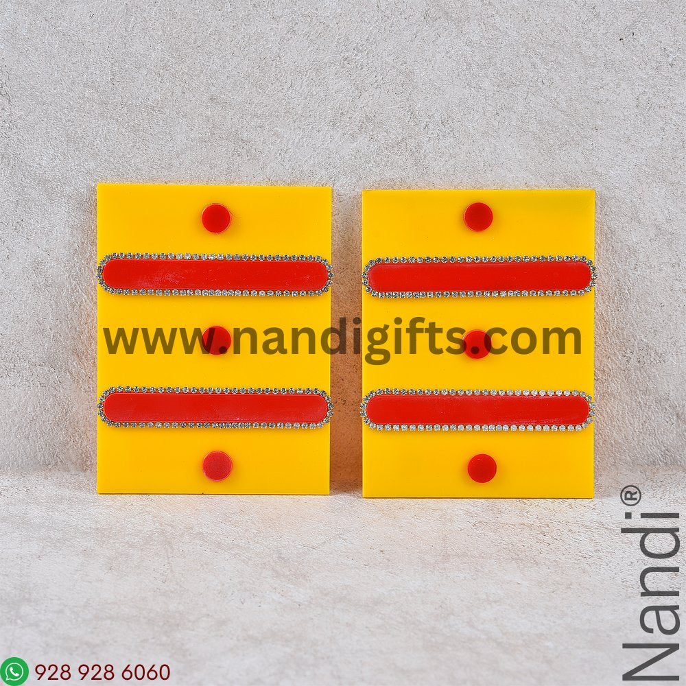 Acrylic Haldi Kumkum Door Sticker Pair Big