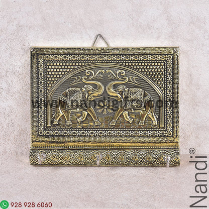 Elephant Antiq Key Hanger 6X5