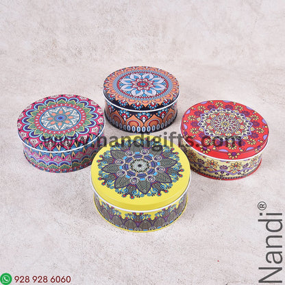 Decorative Tin Boxes Round Jumbo