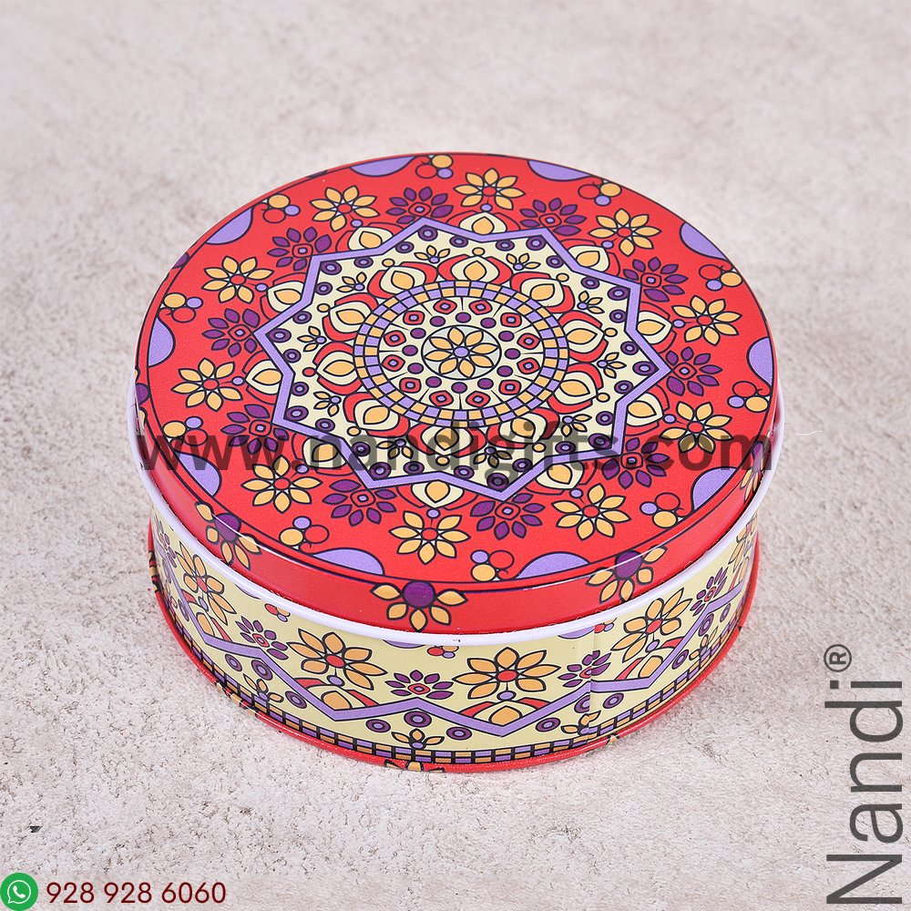 Decorative Tin Boxes Round Jumbo