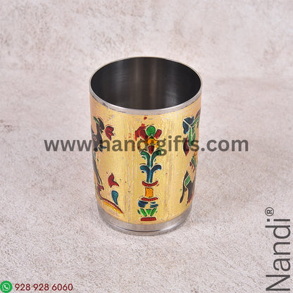 Minakari Glass Elephant Gold