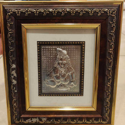Laddu Gopal Photo Frame 999 Silver 19x21 cm