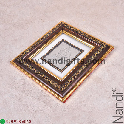 Ganesh Photo Frame 999 Silver 19x21 cm