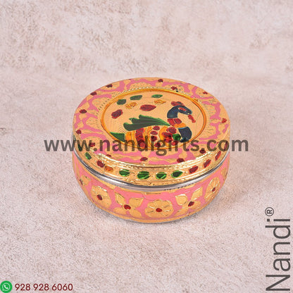 Minakari Pastel Peacock Box Medium Assorted Colours