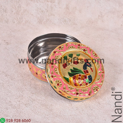 Minakari Pastel Peacock Box Medium Assorted Colours