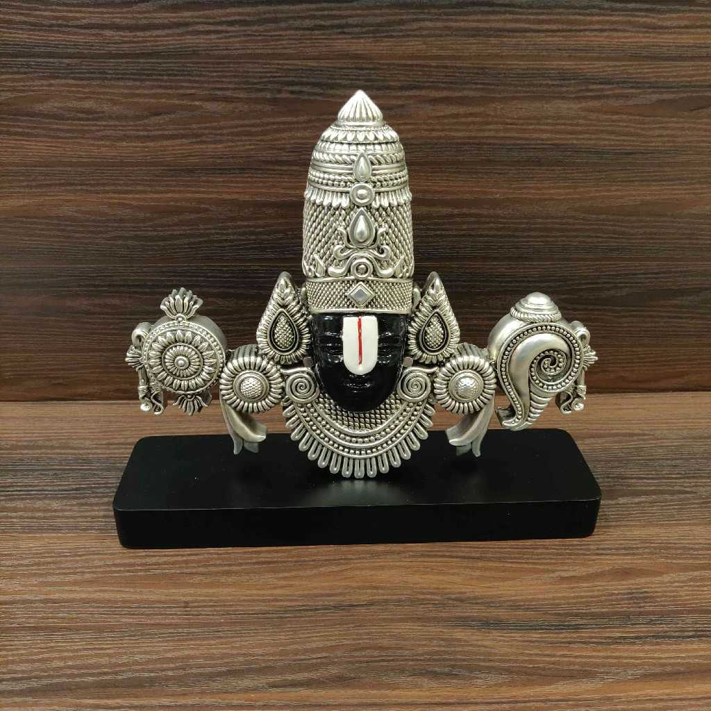 Silver Antiq Balaji Face Stand Big