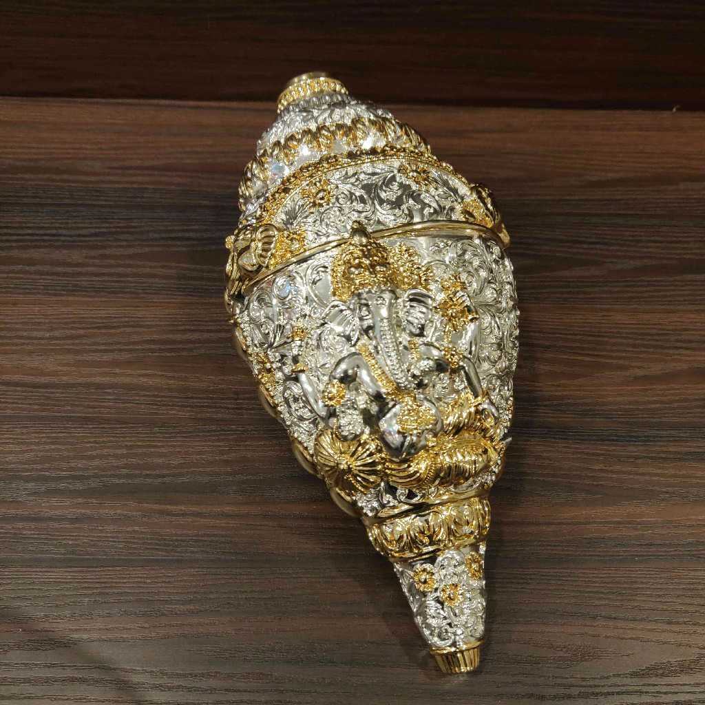 Silver Gold Plated Shankh Big