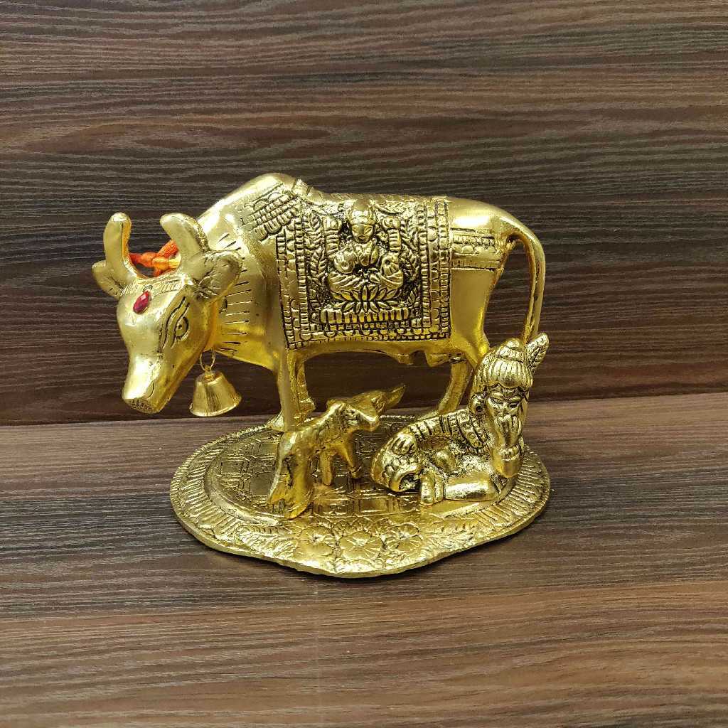 Cow And Calf Gold Finish Medium