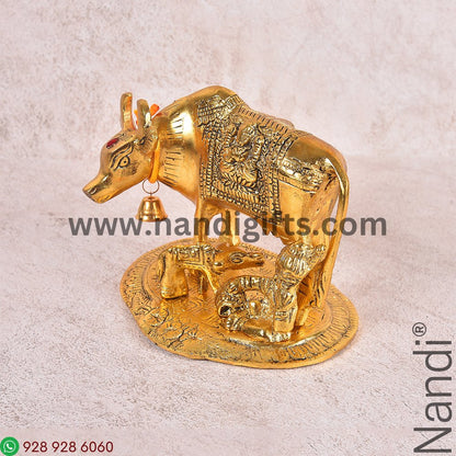 Cow And Calf Gold Finish Medium