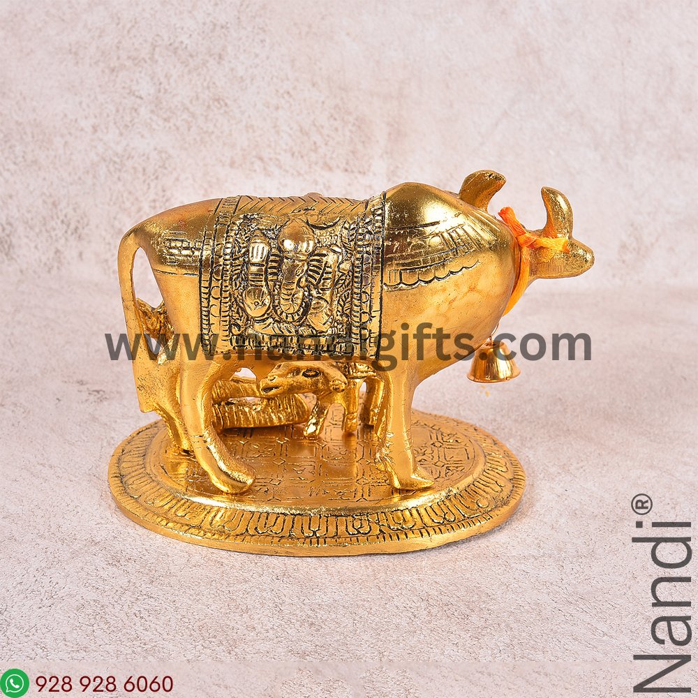 Cow And Calf Gold Finish Medium