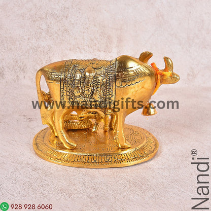 Cow And Calf Gold Finish Medium