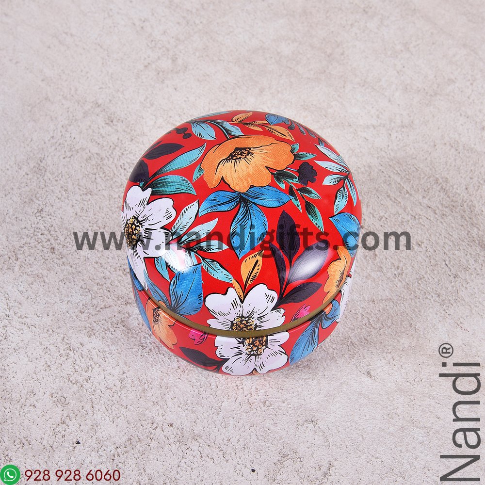 Tin Box Printed Cylindrical shape