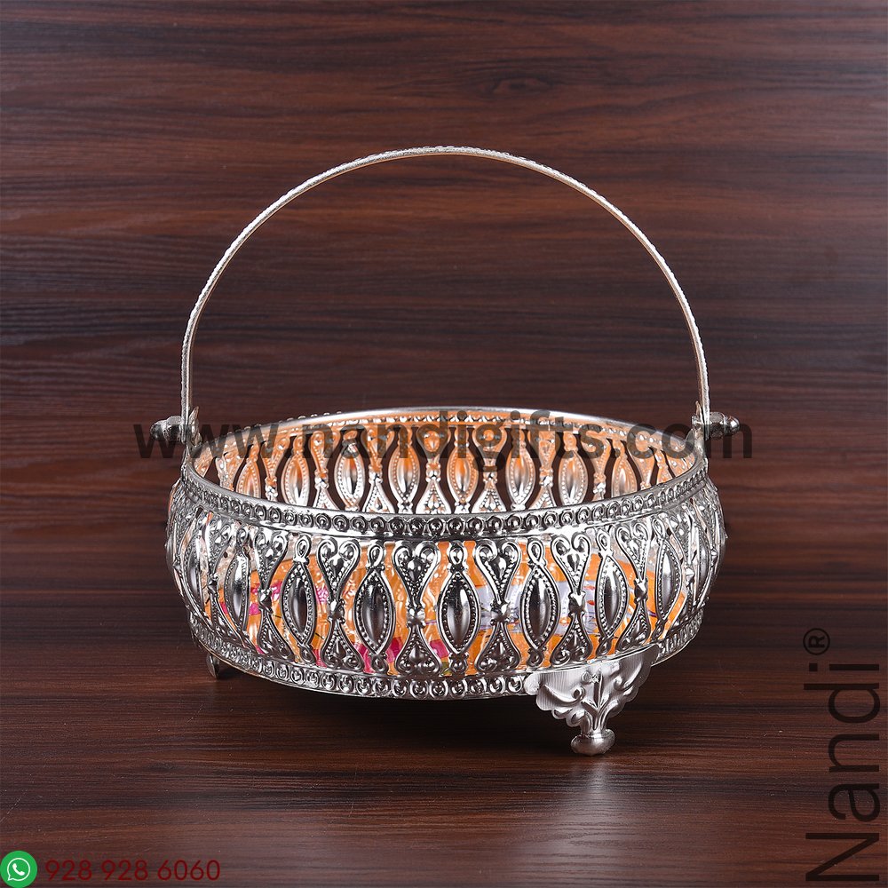 GS Pichwai Basket Round 6 Inch