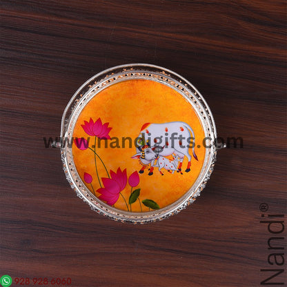 GS Pichwai Basket Round 6 Inch