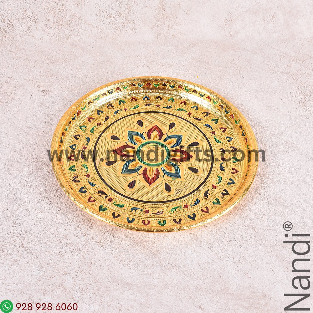 Minakari Pooja Thali Spl 7Inch