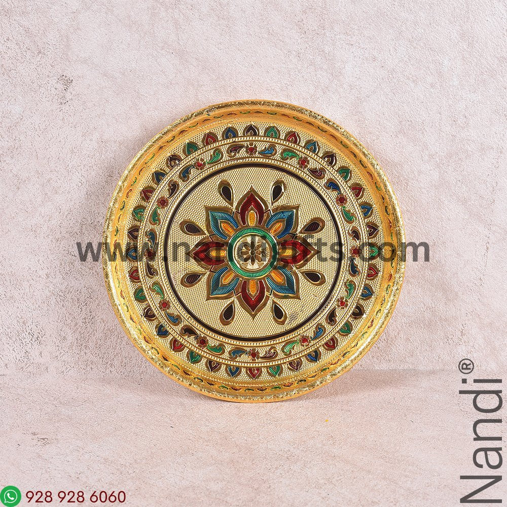 Minakari Pooja Thali Spl 7Inch