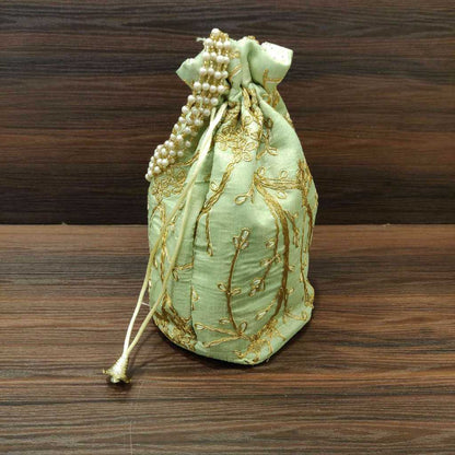 Embroidery Potli Round Base Angoori Assorted Colours