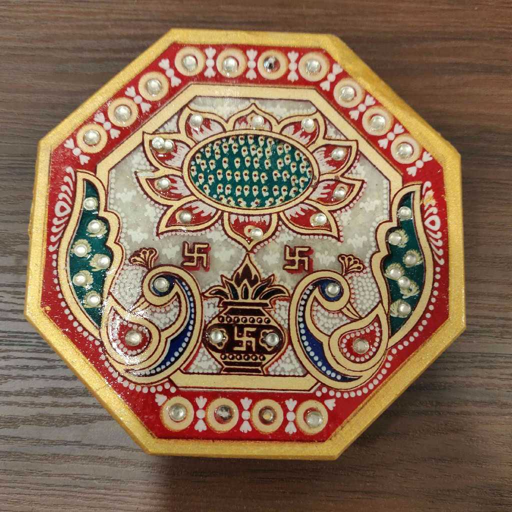 Marble Hexagon Chowki 4x4