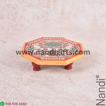 Marble Hexagon Chowki 4x4