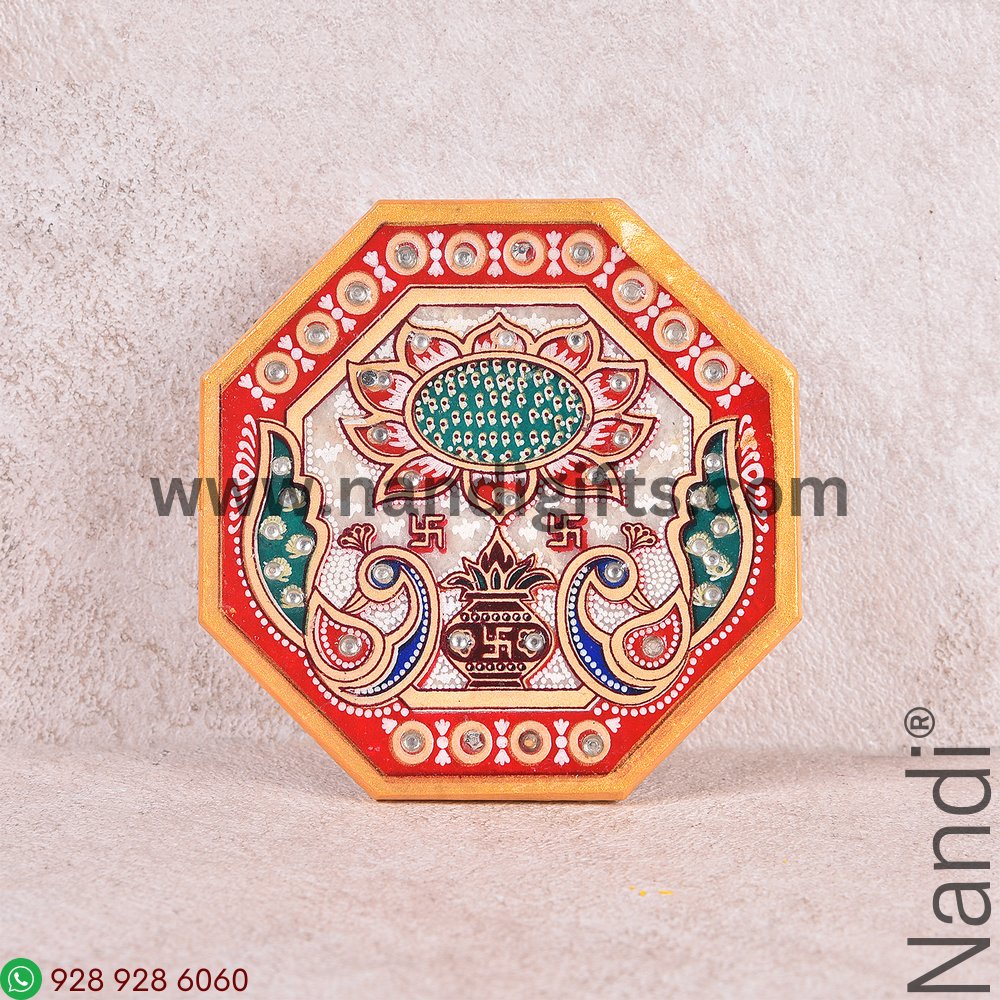 Marble Hexagon Chowki 4x4