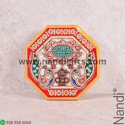 Marble Hexagon Chowki 4x4