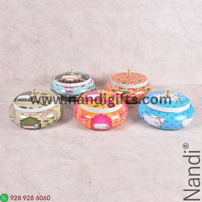 Pichwai Printed Matka Box Big