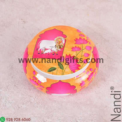 Pichwai Printed Matka Box Big