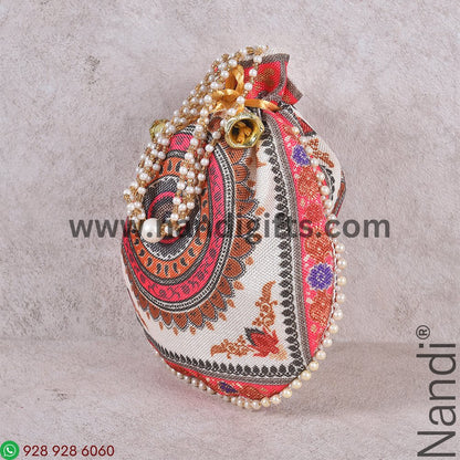 Potli Flat Printed Poly Jute